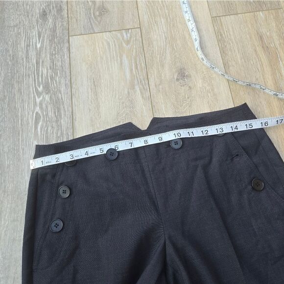 Theory vintage flare pants with front and back button detail sailor style size 4 - Picture 8 of 12